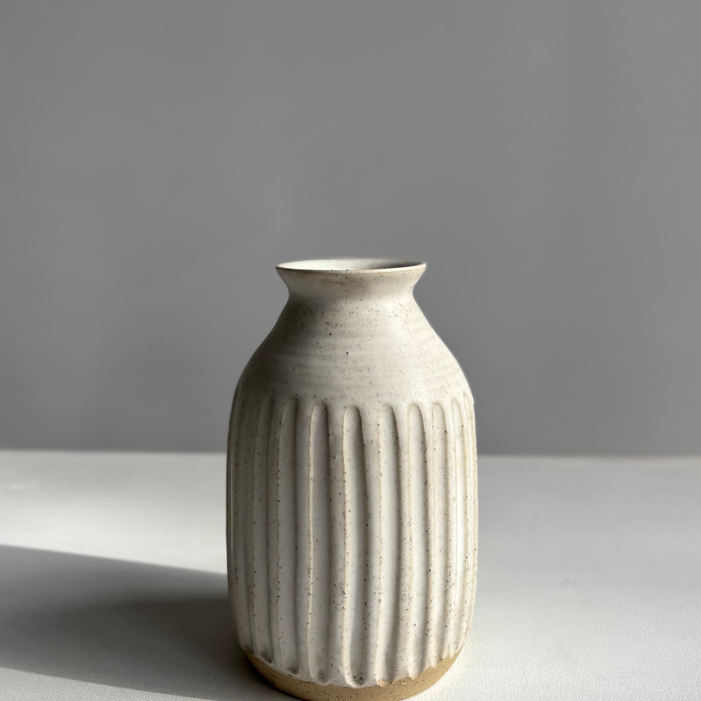 Carved Bottle Vase - 13cm