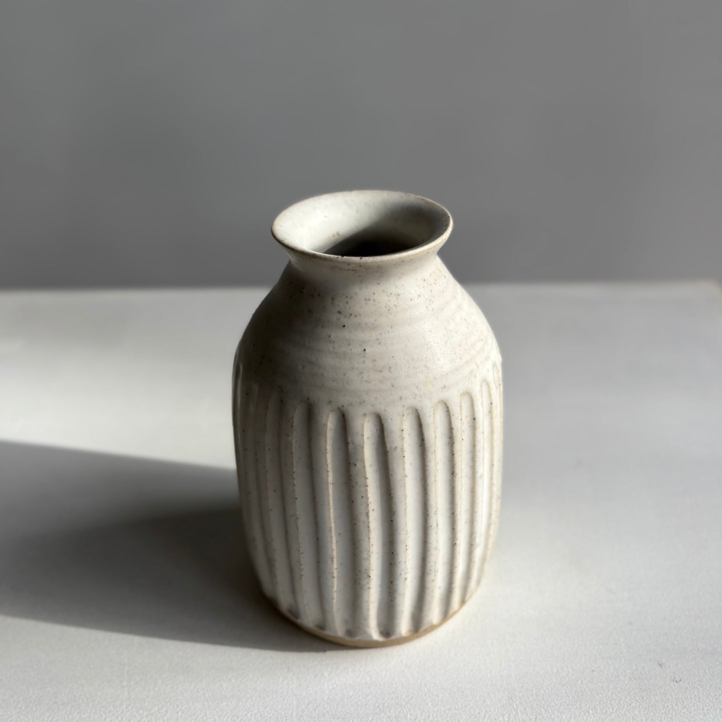 Carved Bottle Vase - 13cm