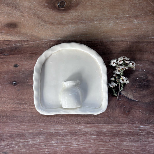 Porcelain Mini Wall Vase - Smooth Arch