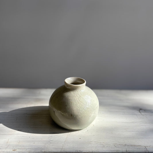 Wood Fired Porcelain Bud Vase