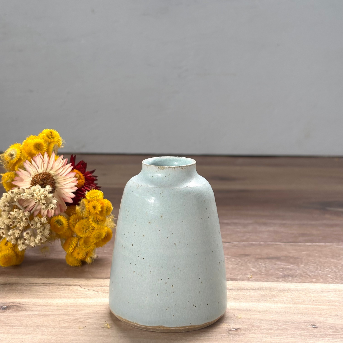 Ink Pot Vase & flowers - Sun Shower