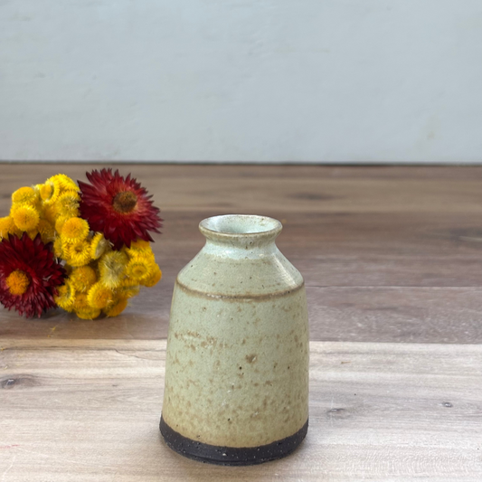 Ink Pot Vase & flowers - Olive Leaf