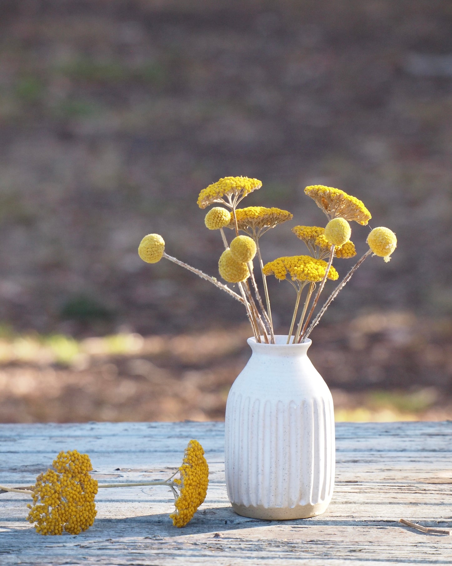 Carved Bottle Vase - 13cm