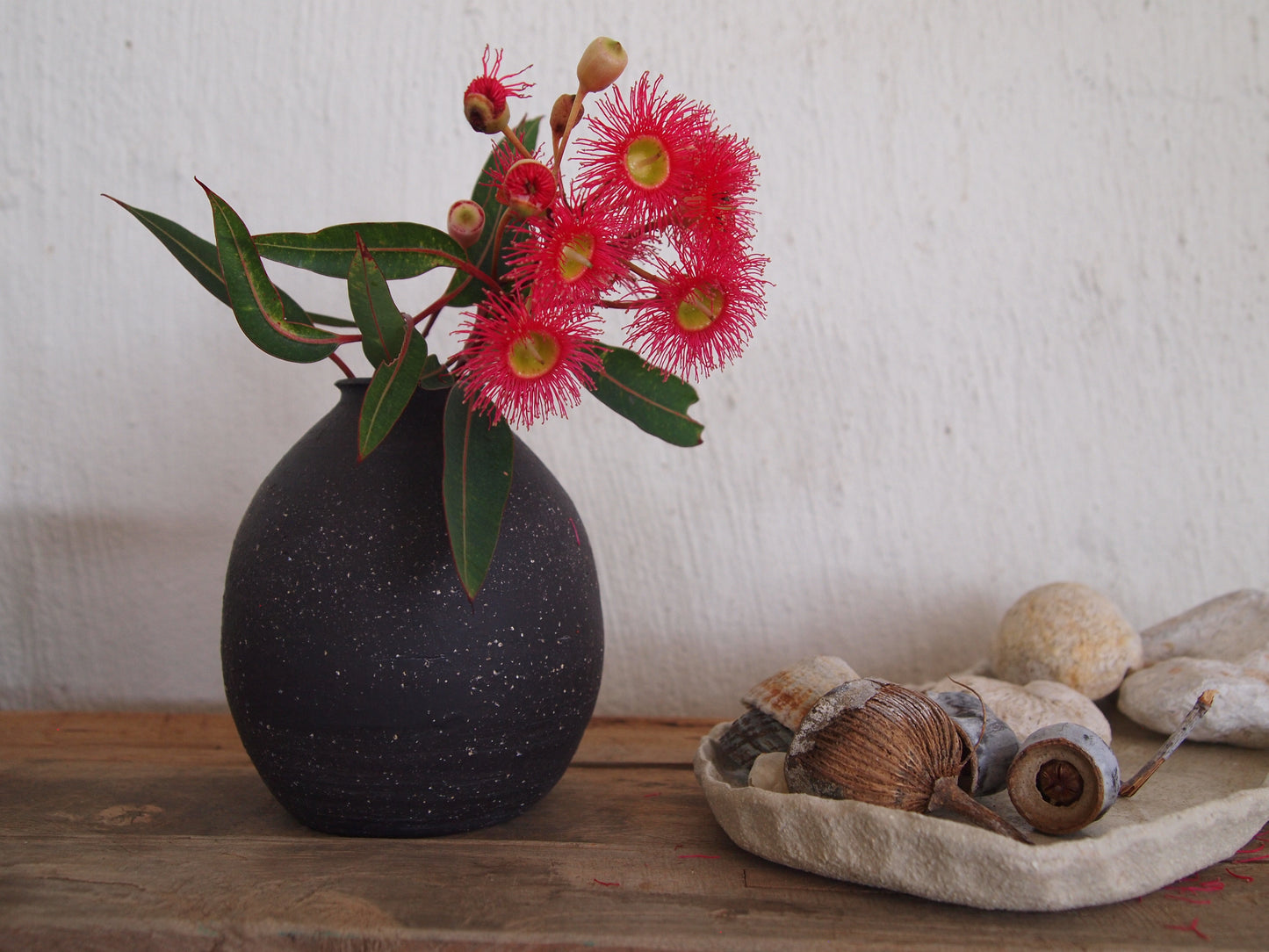 Little Black Speckled Vase