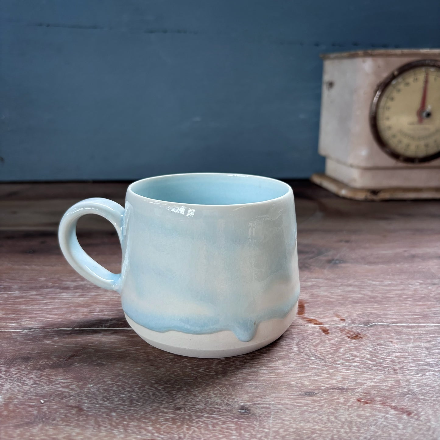 Porcelain Mug - Blue Drippy
