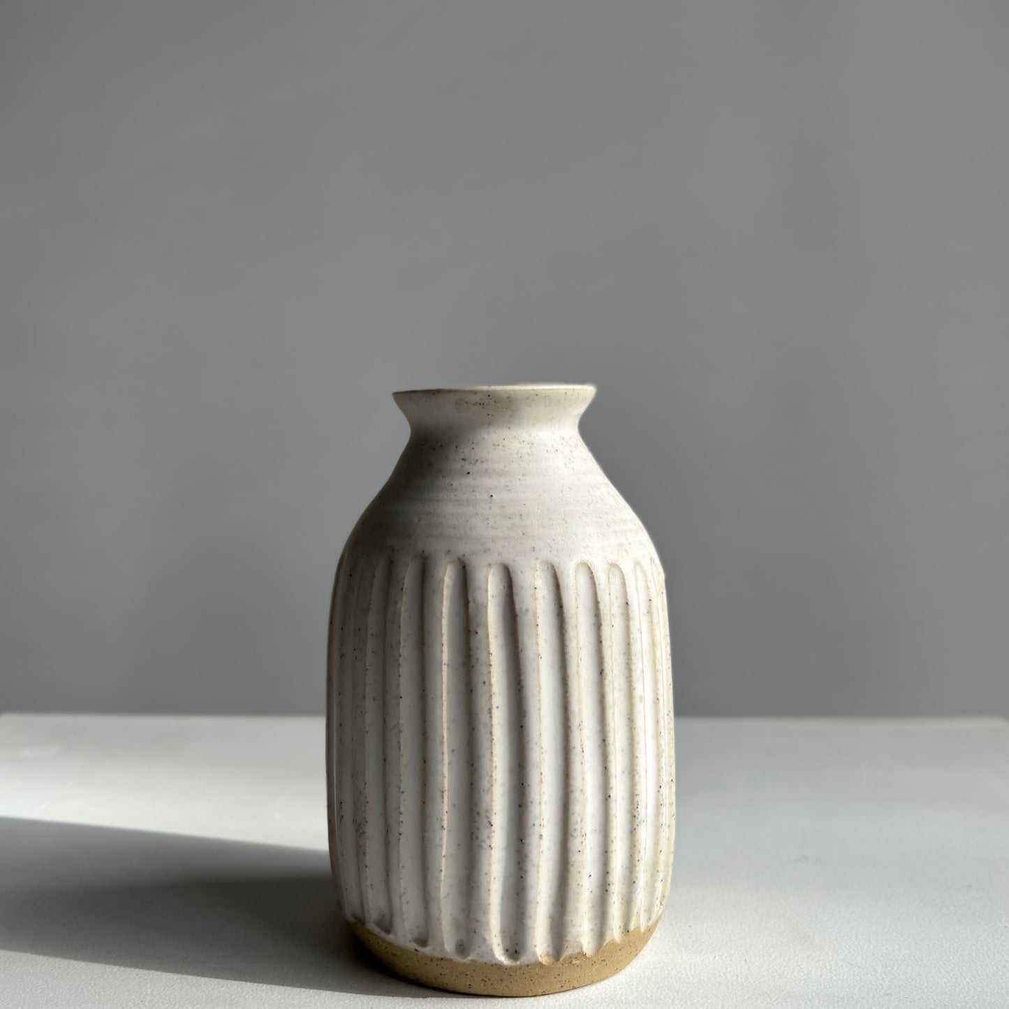Carved Bottle Vase - 13cm