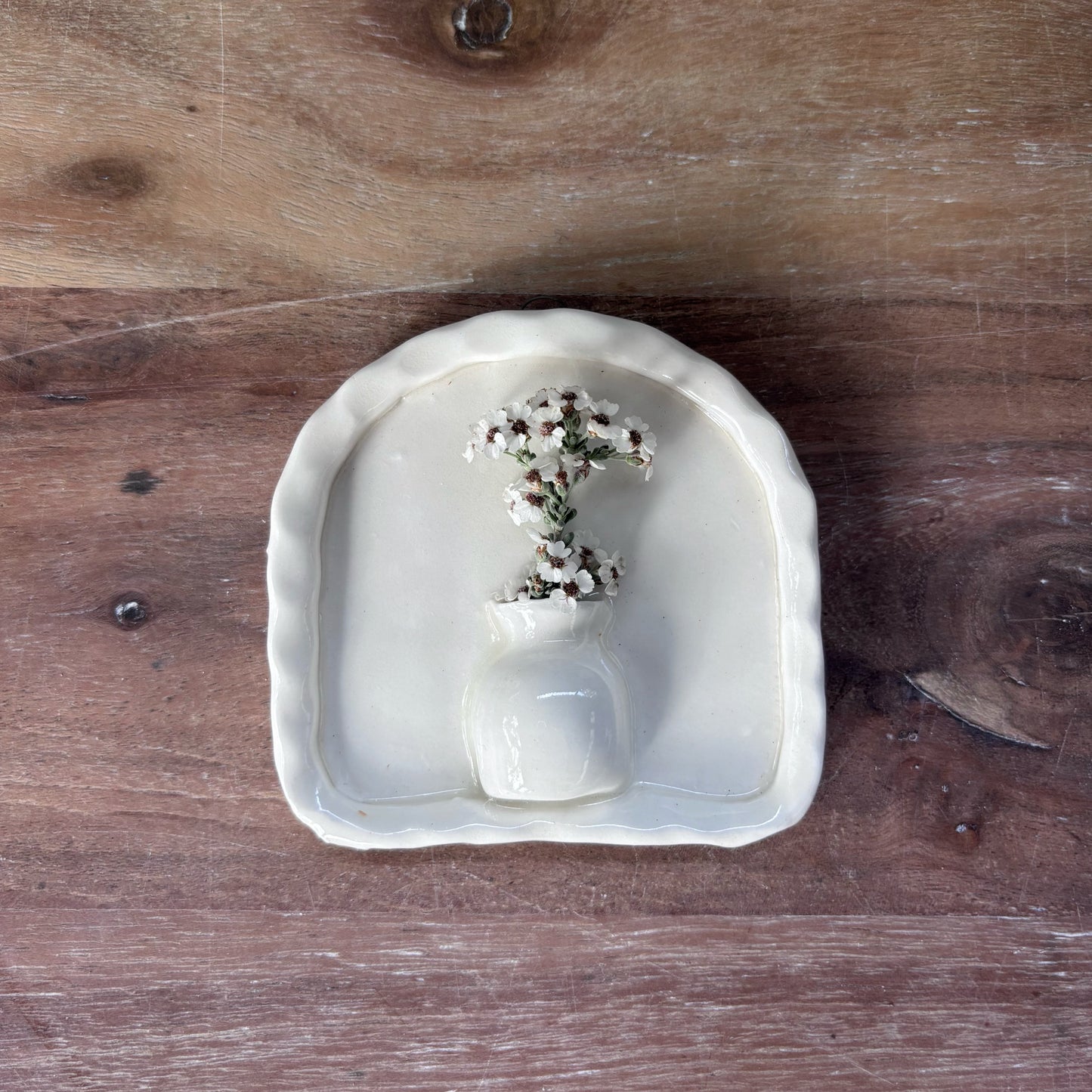 Porcelain Mini Wall Vase - Smooth Arch