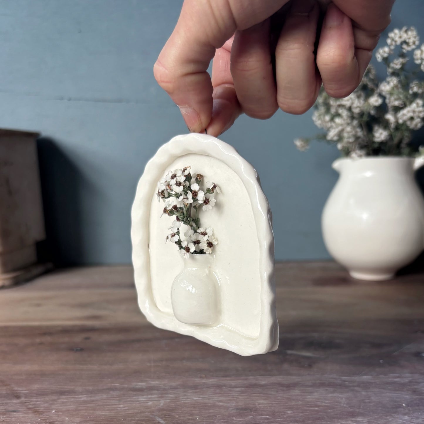 Porcelain Mini Wall Vase - Smooth Arch