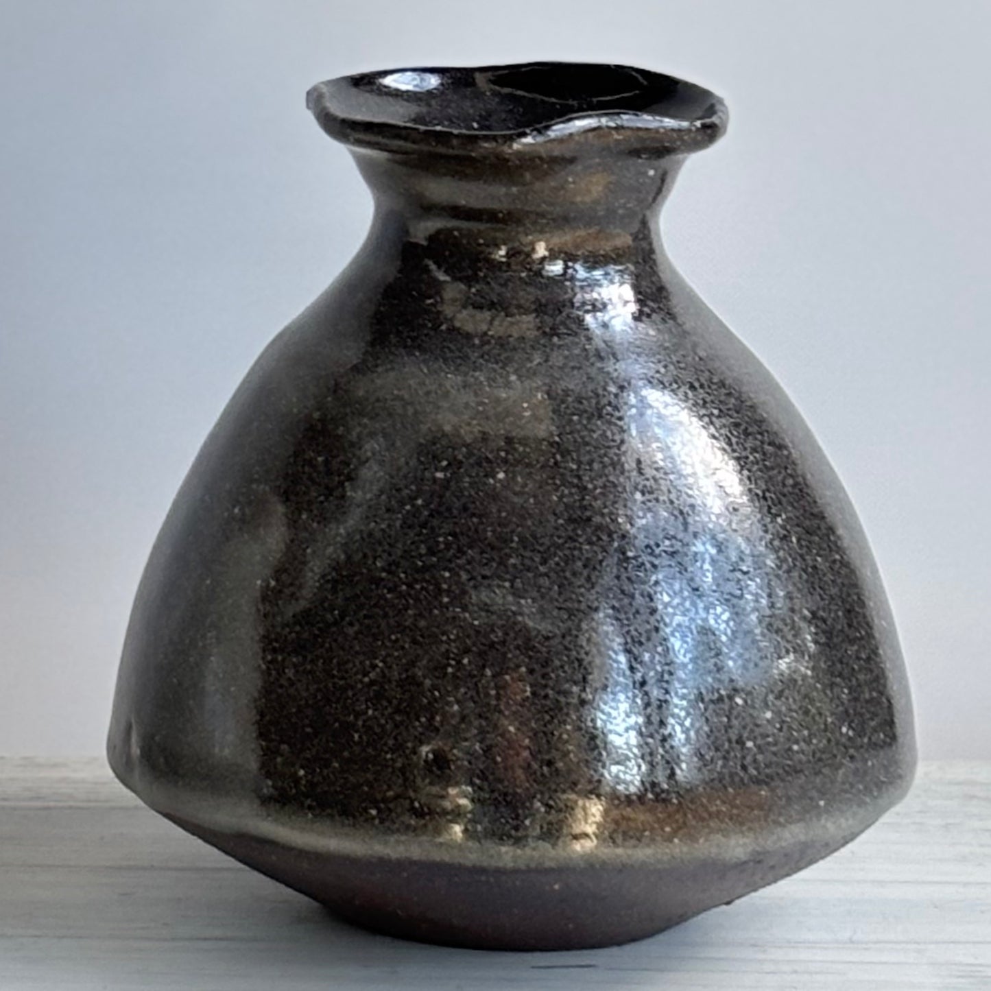 Wood Fired Black Vase