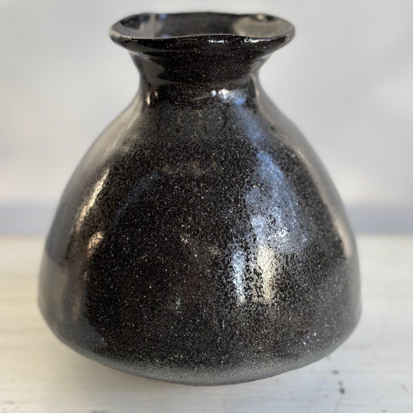 Wood Fired Black Vase