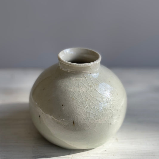 Wood Fired Porcelain Bud Vase