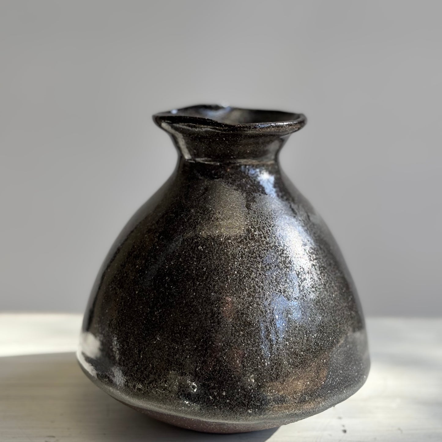 Wood Fired Black Vase