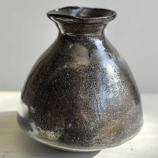 Wood Fired Black Vase