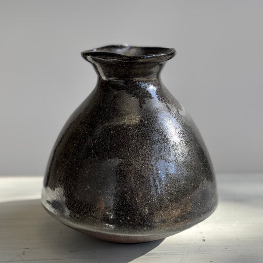 Wood Fired Black Vase