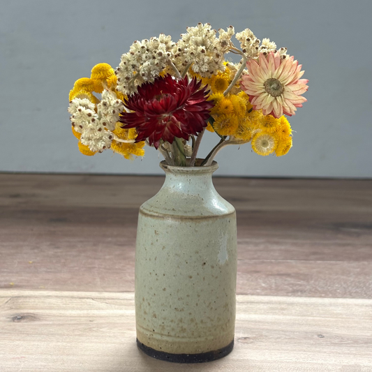 Ink Pot Vase & flowers - Sage