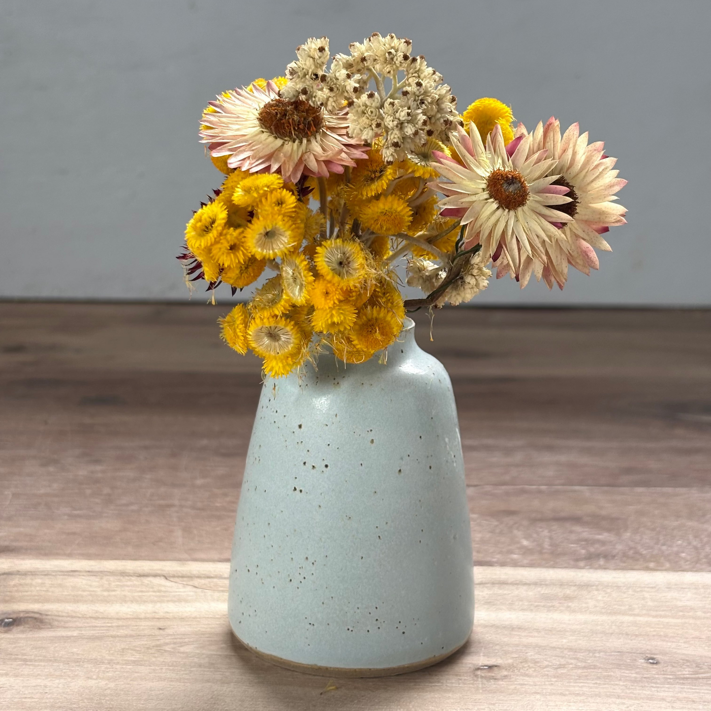 Ink Pot Vase & flowers - Sun Shower