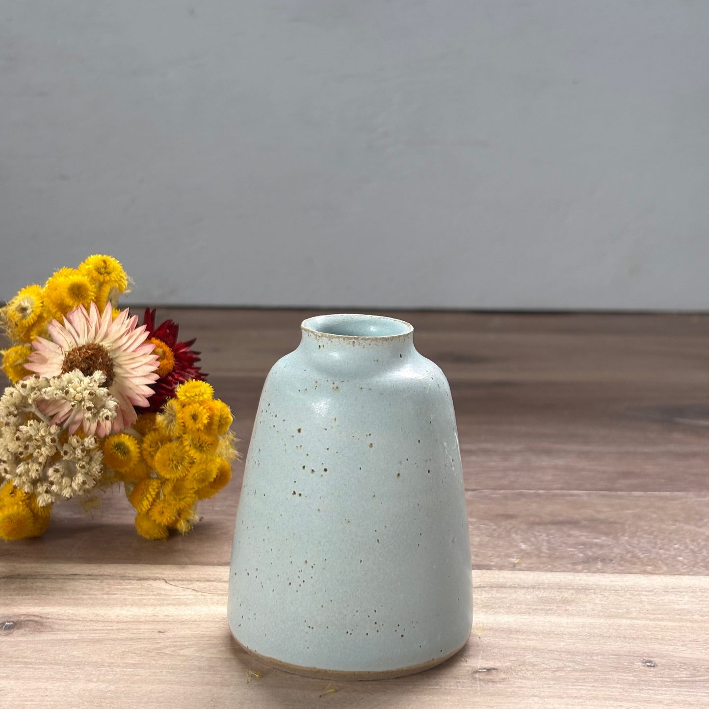 Ink Pot Vase & flowers - Sun Shower
