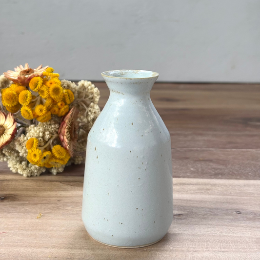 Ink Pot Vase & flowers - Linen