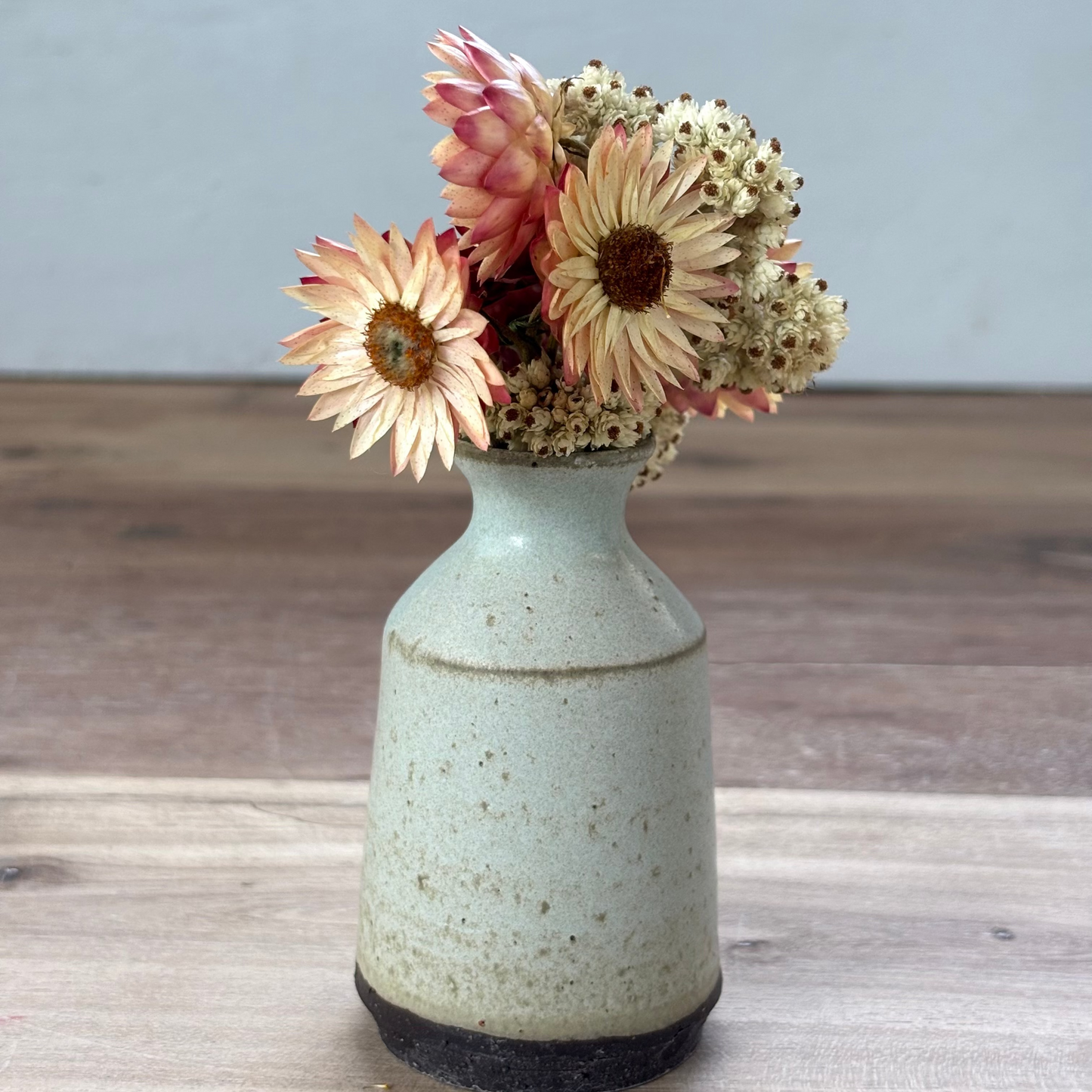 Ink Pot Vase & flowers - Eucalyptus