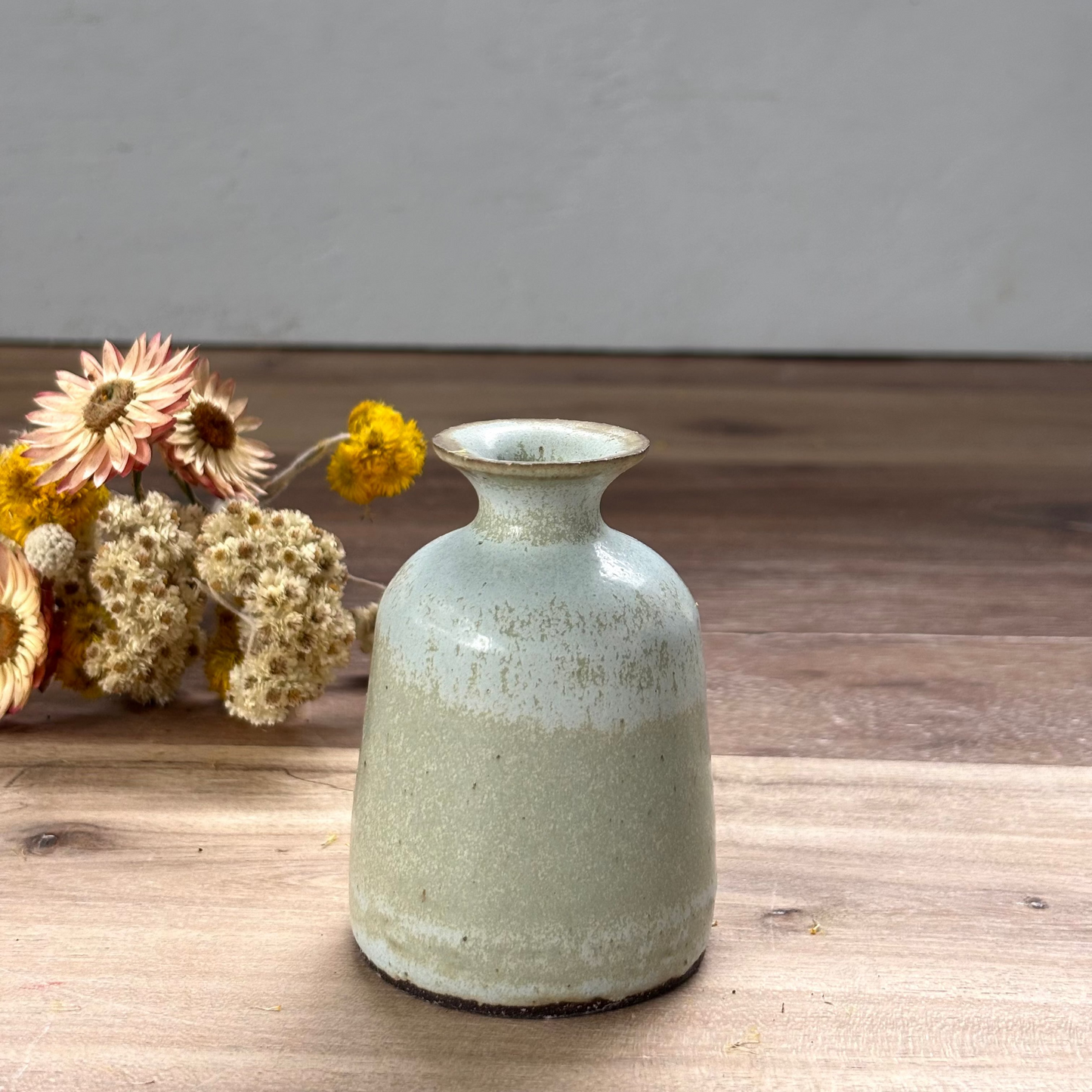 Ink Pot Vase & flowers - Waterfall