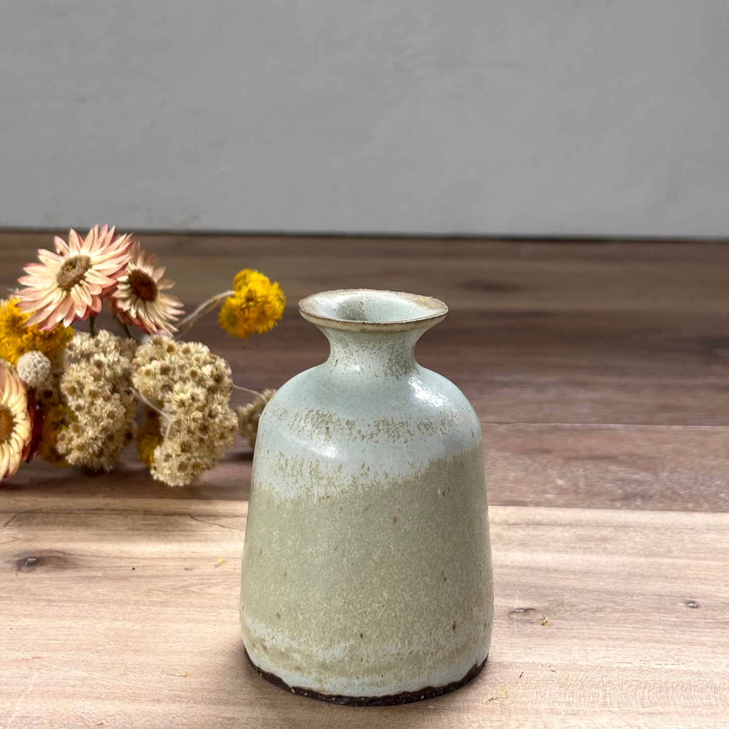 Ink Pot Vase & flowers - Waterfall