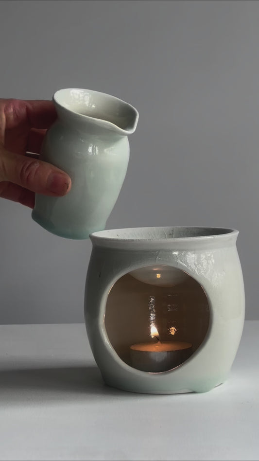Wood Fired Oil Burner with Jug